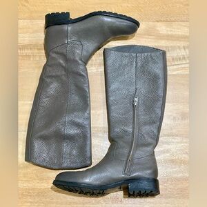 Sam Edelman Leather Gray Heeled Riding Boots Sz 8 ECU